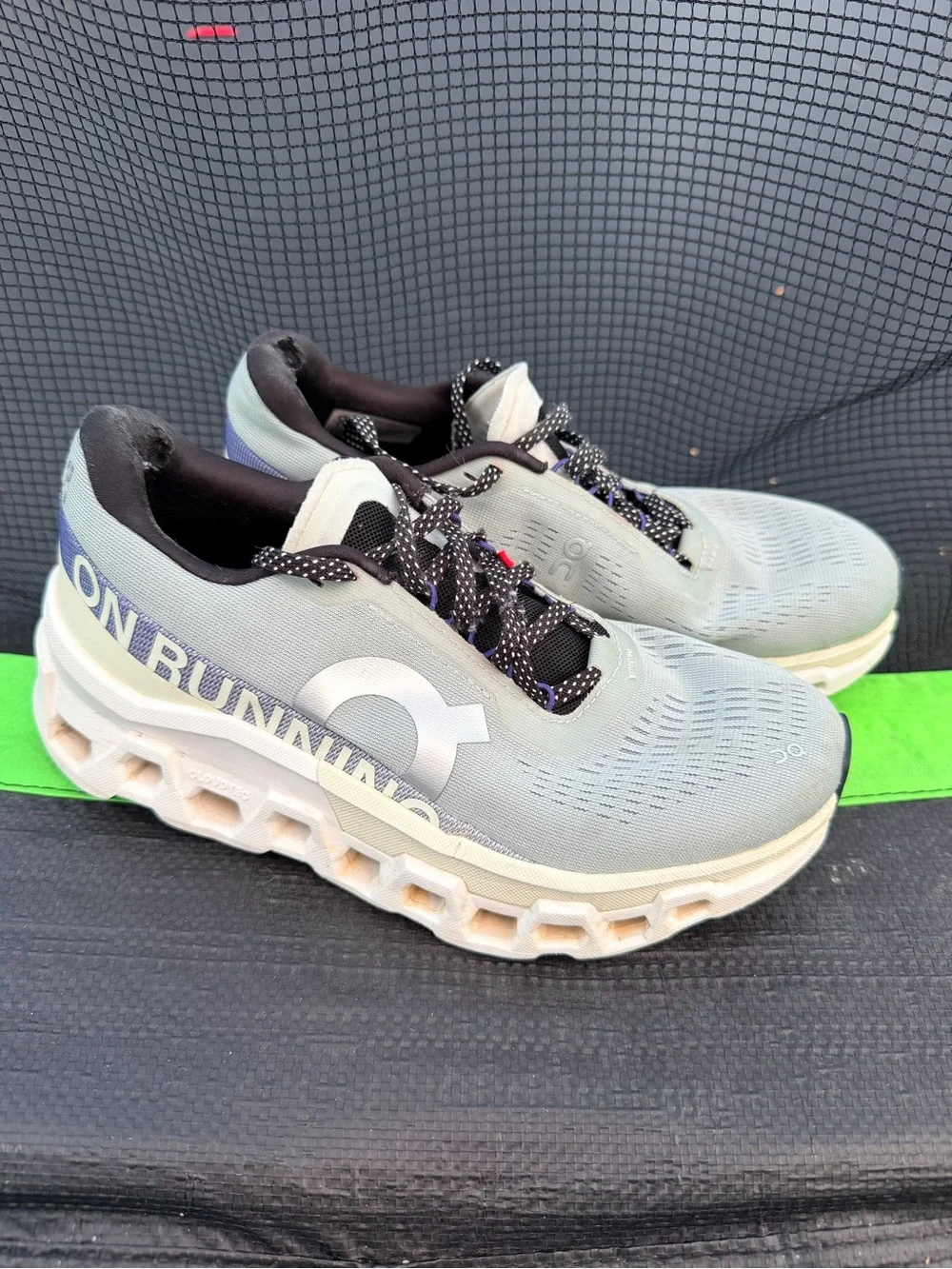 On Running Women’s Light Gray and Black Athletic Running Shoes